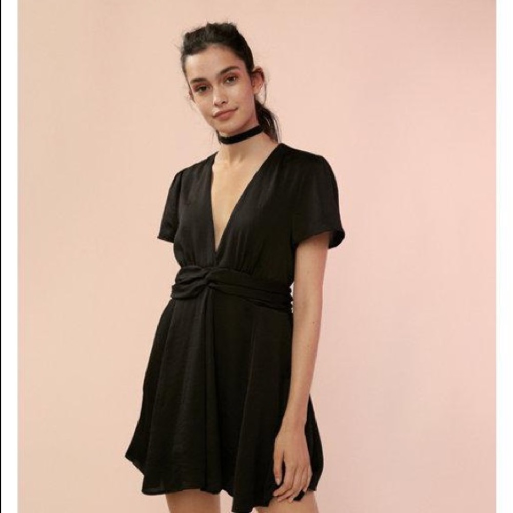 NWT Express black satin romper